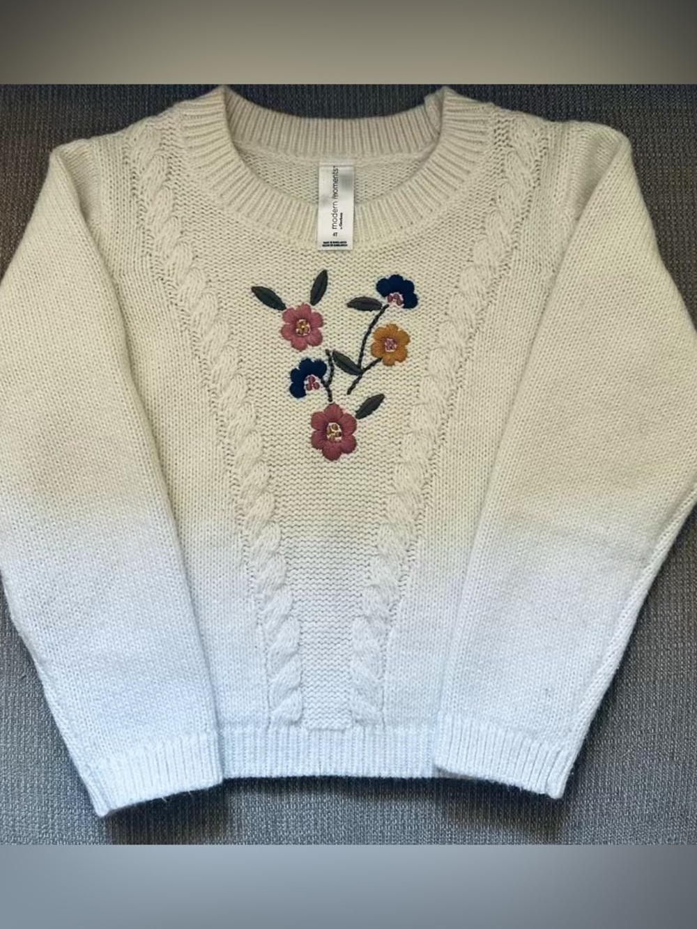 Modern Moments by Gerber Floral Knit Sweater 4T